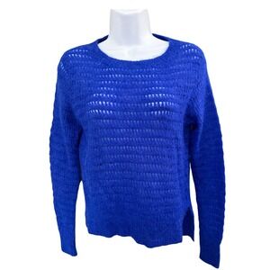 Rebecca Taylor Sweater XS Blue Mohair Alpaca Preppy Cozy Grandma Pullover NWOT‎